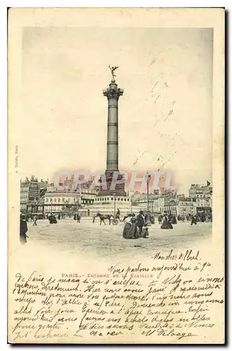 Cartes postales Paris Colonne de la Bastille