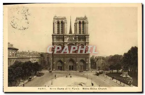 Ansichtskarte AK Paris Notre Dame et le Parvis