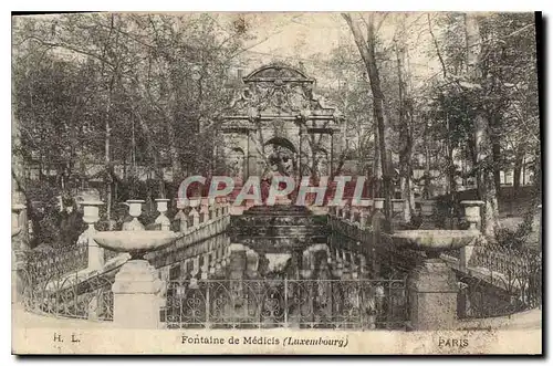 Cartes postales Paris Fontaine de Medicis Luxembourg