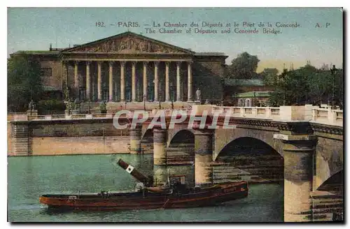 Cartes postales Paris la Chambre des Deputes et le Pont de la Concorde