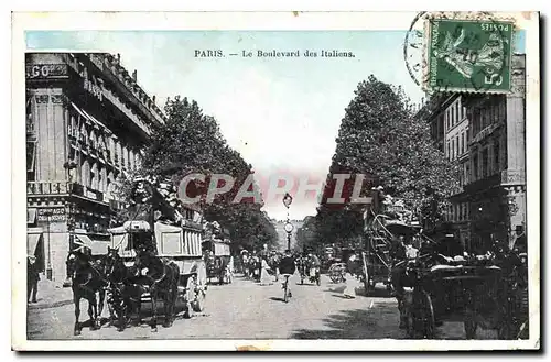 Cartes postales Paris le Boulevard des Italiens