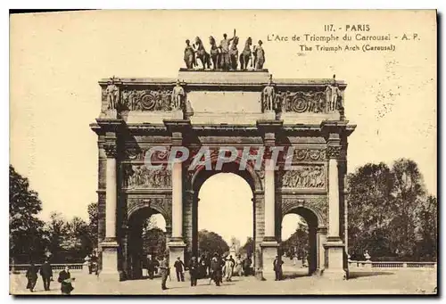 Cartes postales Paris l'Arc de Triomphe du Carrousel