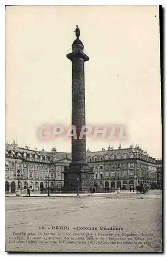 Cartes postales Paris Colonne Vendome