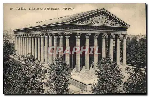 Cartes postales Paris l'eglise de la Madeleine