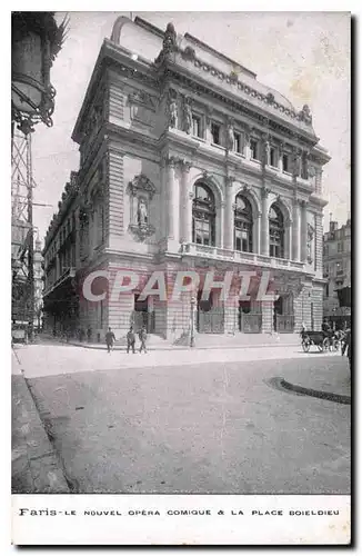 Cartes postales Paris le Nouvel Opera Comique et la Place Boieldieu