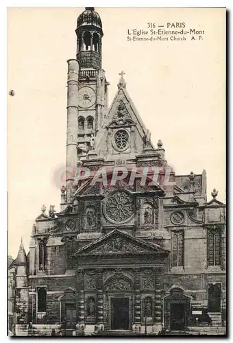 Cartes postales Paris l'eglise St Etienne du Mont