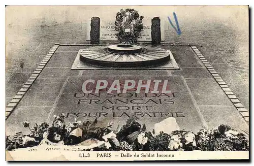 Cartes postales Paris Dalle du Soldat Inconnu