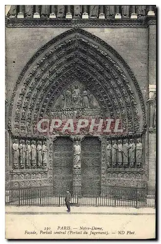 Ansichtskarte AK Paris Notre Dame Facade Portail central Portail du Jugement