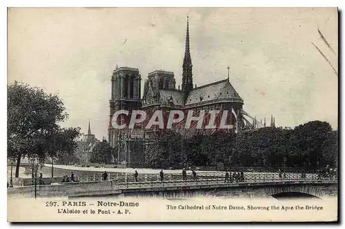 Ansichtskarte AK Paris Notre Dame l'Abside et le Pont