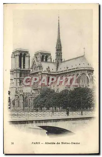 Cartes postales Paris Abside de Notre Dame