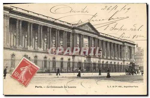 Cartes postales Paris la Colonnade du Louvre