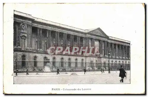 Cartes postales Paris Colonnade du Louvre