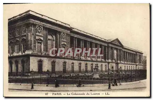 Cartes postales Paris la Colonnade du Louvre