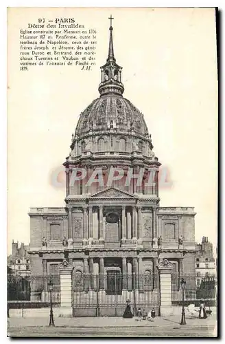 Ansichtskarte AK Paris Dome des Invalidess Eglise construite par Mansart en 1706