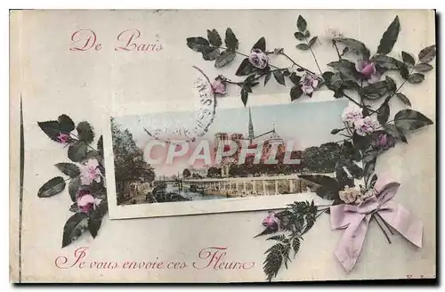 Ansichtskarte AK De Paris le Vous envoie ces Fleurs