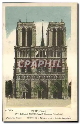 Ansichtskarte AK Paris Cathedrale Notre Dame Ensemble Nord Ouest