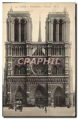 Cartes postales Paris Notre Dame Facade