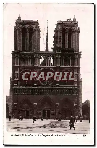 Ansichtskarte AK Paris Notre Dame la Facade et le Parvis