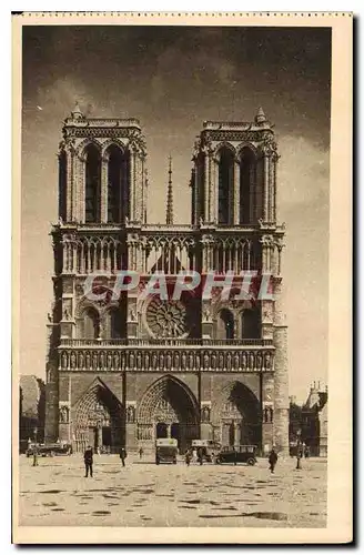 Cartes postales Paris en flanant Notre Dame Facade