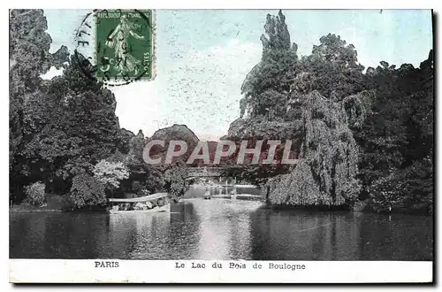 Cartes postales Paris le Lac du Bois de Boulogne