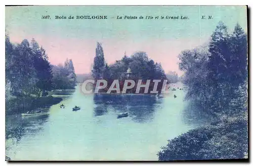 Ansichtskarte AK Bois de Boulogne la Pointe de l'Ile et le Grand Lac