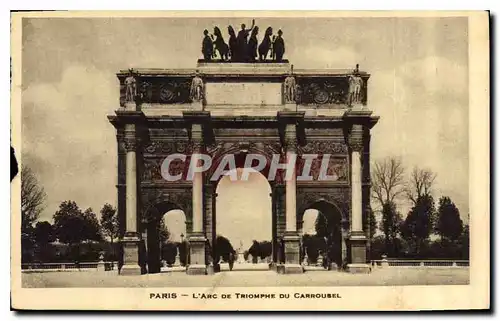 Cartes postales Paris l'Arc de Triomphe du Carrousel