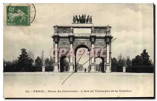 Ansichtskarte AK Paris Place du Carrousel l'Arc de Triomphe de la Victoire