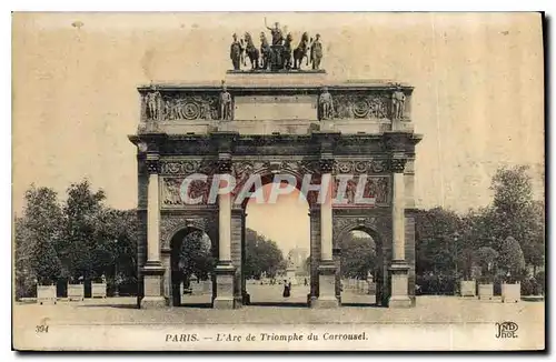 Cartes postales Paris l'Arc de Triomphe du Carrousel