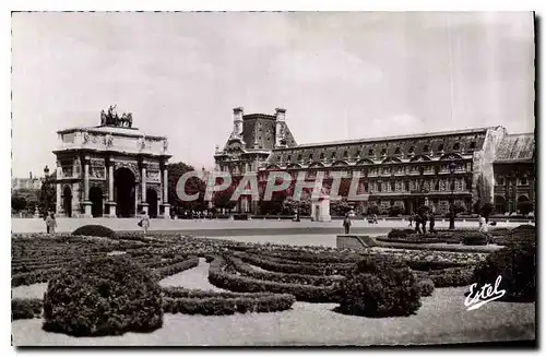 Ansichtskarte AK Paris le Jardin des Tuileries et l'Arc de Triomphe du Carrousel