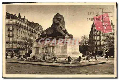 Ansichtskarte AK Paris en flanant le Lion de Belfort a Bartholdi sculpt