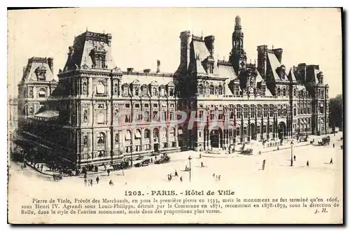 Cartes postales Paris Hotel de Ville