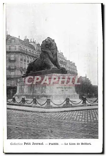 Cartes postales Collection petit Journal Paris le Lion de Belfort