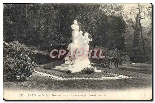 Ansichtskarte AK Paris le Parc Monceau le Monument de Gounod