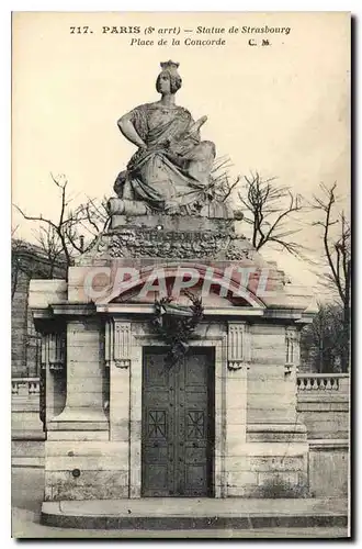 Cartes postales Paris 8e arrt Statue de Strasbourg Place de la Concorde