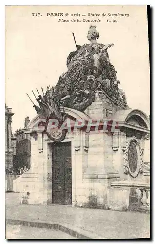 Cartes postales Paris 8e arrt Statue de Strasbourg Place de la Concorde