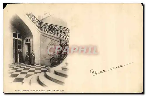 Cartes postales Hotel Biron Grand Escalier d'Honneur