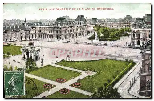 Cartes postales Paris vue generale de la Place du Carrousel