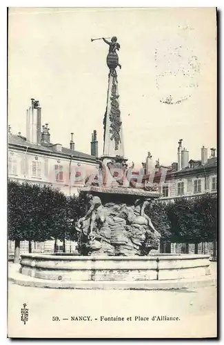 Cartes postales Nancy Fontaine et Place d'Alliance