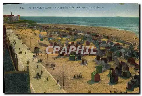 Cartes postales Berck Plage Vue generale de la Plage a maree basse