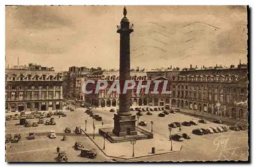 Cartes postales Paris et ses Merveilles Place Vendome et colonne de la Grande Armee