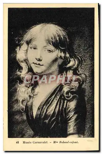 Cartes postales Musee Carnavalet Mme Roland enfant