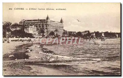 Cartes postales Cannes L'Hotel Carotin Delmas architecte