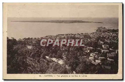 Cartes postales Cannes Vue generale et les Iles de Lerins