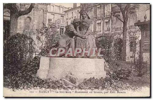 Cartes postales Nancy Le Souvenir Monument en bronze par Paul Dubois