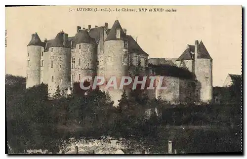 Cartes postales Luynes I et L Le Chateau XVI et XVII siecles