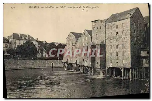 Cartes postales Meaux Moulins sur Pilotis vue prise de la Rive gauche