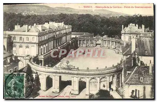 Ansichtskarte AK Nancy Hemicycle la Carriere Palais du Gourvernement