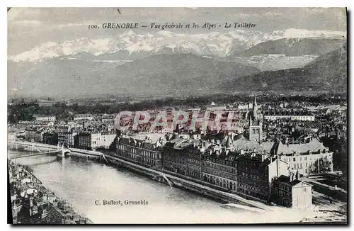 Ansichtskarte AK Grenoble vue generale et les Alpes le Tuillefer