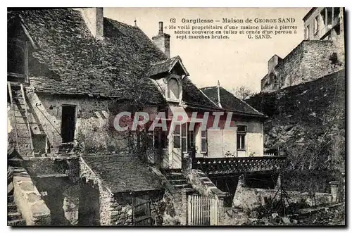 Ansichtskarte AK Gargilesse Maison de George Sand