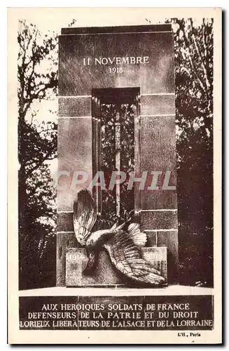 Ansichtskarte AK Foret de Compiegne Clairiere de l'Armistice monument du Matin Par Ed Brandt